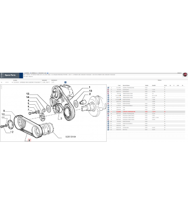 7621046 CINGHIA TRASMISSIONE CROMA TURBO DS FL 90