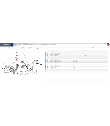 52003453 TUBO ASPIRAZIONE FILTRO ARIA FIAT 500 L
