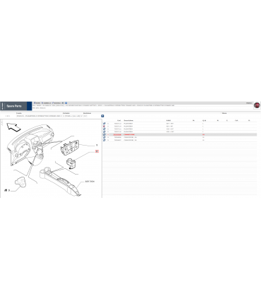 735357106 COMANDO REGOLAZIONE RETROVISORI ELETTRICI FIAT PANDA