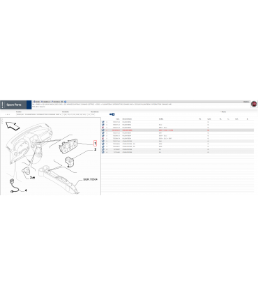 735357115 INTERRUTTORE  PULSANTIERA CENTRALE PANDA CON FENDINEBBIA - SERVOGUIDA ELETTRICO-DYNAMIC CONTROL