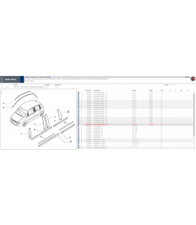 735554769 Rivestimento Montante Porta Posteriore Sinistra LANCIA Musa