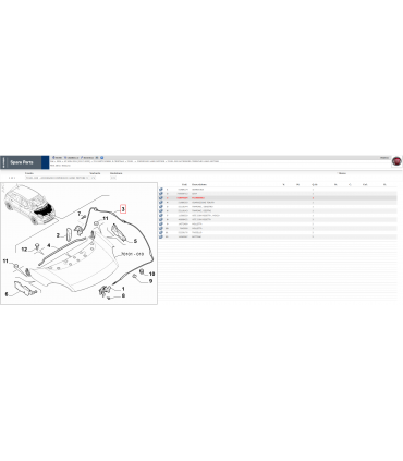 51884224 FLESSIBILE apertura cofano anteriore Fiat 500L ORIGINALE