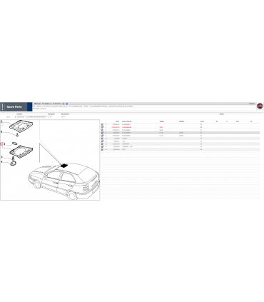 735254173 PLAFONIERA CON ANTIFURTO ILLUMINAZIONE INTERNA ABITACOLO FIAT BRAVO-BRAVA-MAREA