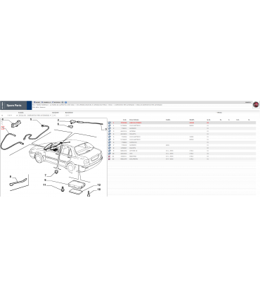 7799320 CAVO ANTENNA AUTORADIO FIAT BRAVO BRAVA MAREA ORIGINALE