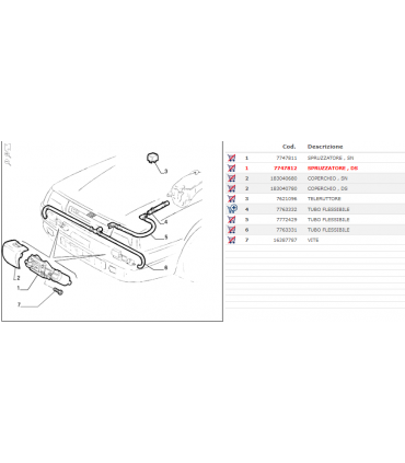 7747812	SPRUZZATORE PER FDIAT TIPO ORIGINALE
