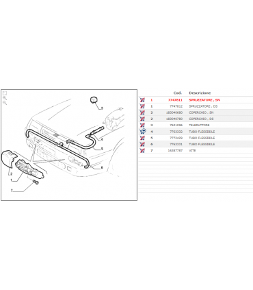 7747811	SPRUZZATORE PER FIAT TIPO ORIGINALE