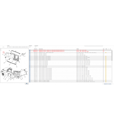 K68088537AA PARABREZZA CRISTALLO JEEP - 2011JK WRANGLER (2011) VERSIONE SPORT 2P-4P FUME
