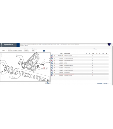 Paraolio GUARNIZIONE ALBERO MOTORE LANCIA DELTA R.86 COD. 40004380 NUOVO ORIGINALE