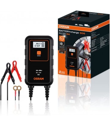 OSRAM OEBCS906  Caricabatteria intelligente e mantenitore con ciclo di carica in più fasi