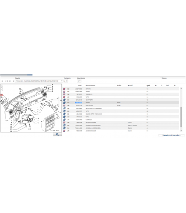 Tappo cruscotto per Fiat Uno dal 1989 al 1995 Turbo i.e.
