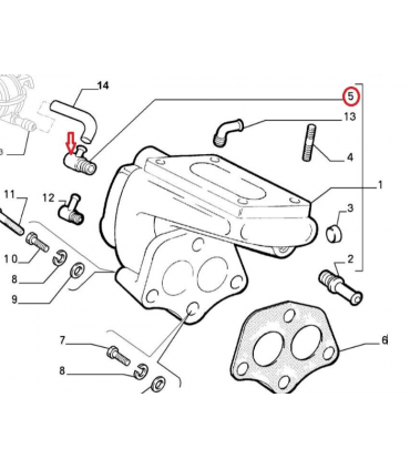 7672014 RACCORDO CONDOTTO ASPIRAZIONE FIAT CINQUECENTO 704cc ORIGINALE