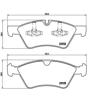 PASTIGLIA FRENO BREMBO MERCEDESCLASSE E -G-GL-M-ML-R  Codice P50063