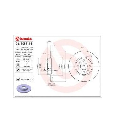 DISCHI FRENO BREMBO---08.9621.14