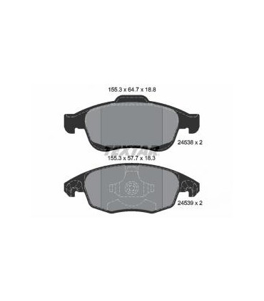 Kit pastiglie FRENO CITROEN BERLINGO-C4-PEUGEOT PARTNER TEXTAR  2453801