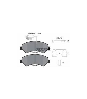 Kit pastiglie freno CITROEN JUMPER-FIAT DUCATO-PEUGEOT BOXER TEXTAR 2446701