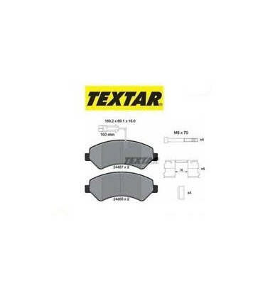 Kit pastiglie freno CITROEN JUMPER-FIAT DUCATO-PEUGEOT BOXER TEXTAR 2446701