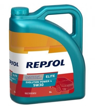 Olio motore per auto Repsol RP141R55 Elite Evolution Power 4 5W30, 5 L